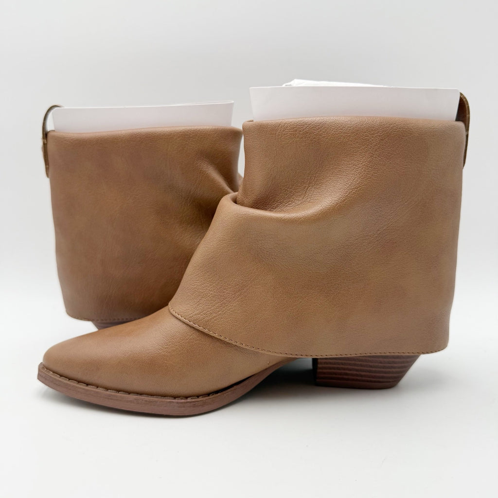 Zodiac Womens Malina Ankle Booties Size 6 M EU 36 Warm Taupe Vegan Leather NIB