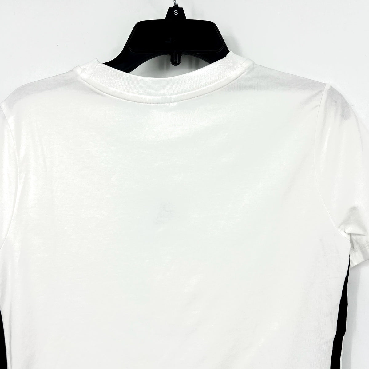 ADIDAS Essentials 3-Stripes Slim Baby Tee Large White Black Short Sleeve NWT