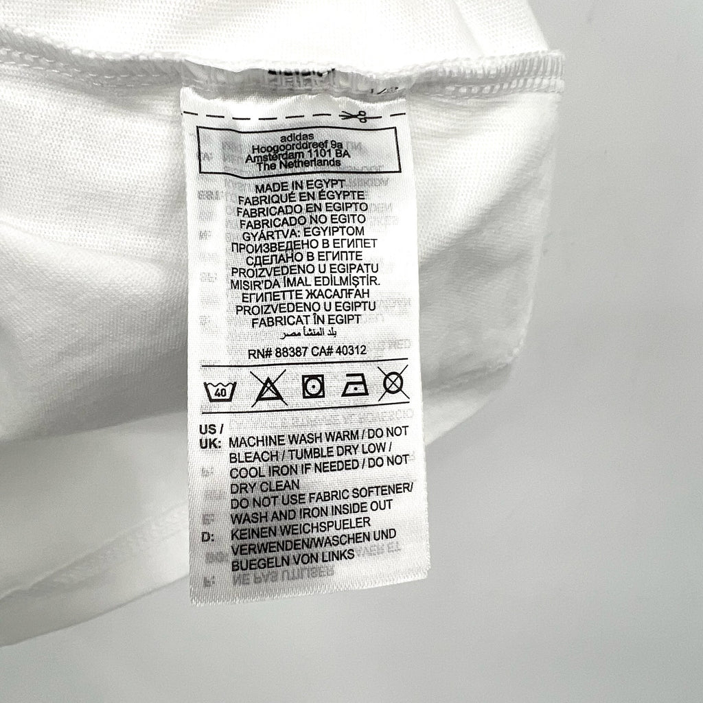 ADIDAS Women's Essentials Linear Single Tee Large White Short Sleeve NWT