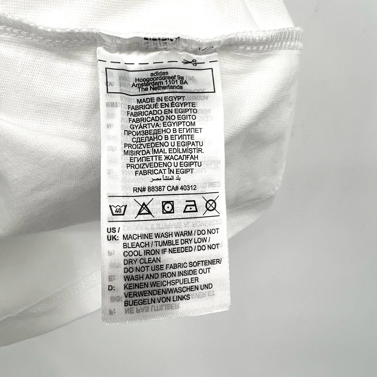 ADIDAS Women's Essentials Linear Single Tee Large White Short Sleeve NWT