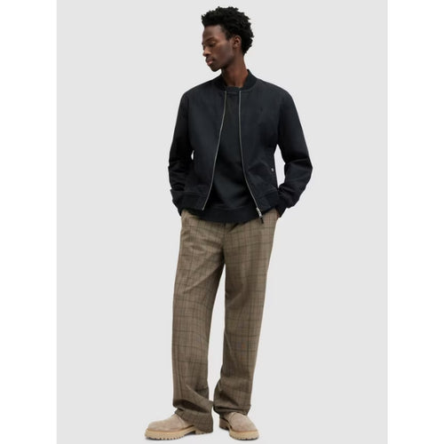Allsaints Mens Reversible Bassett Bomber Jacket XS Black Ash Khaki NWT