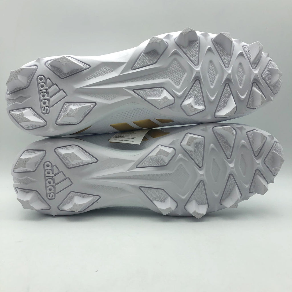 Adidas Mens Adizero Impact 2 Molded Football Cleats Size 13 White Gold NWOB