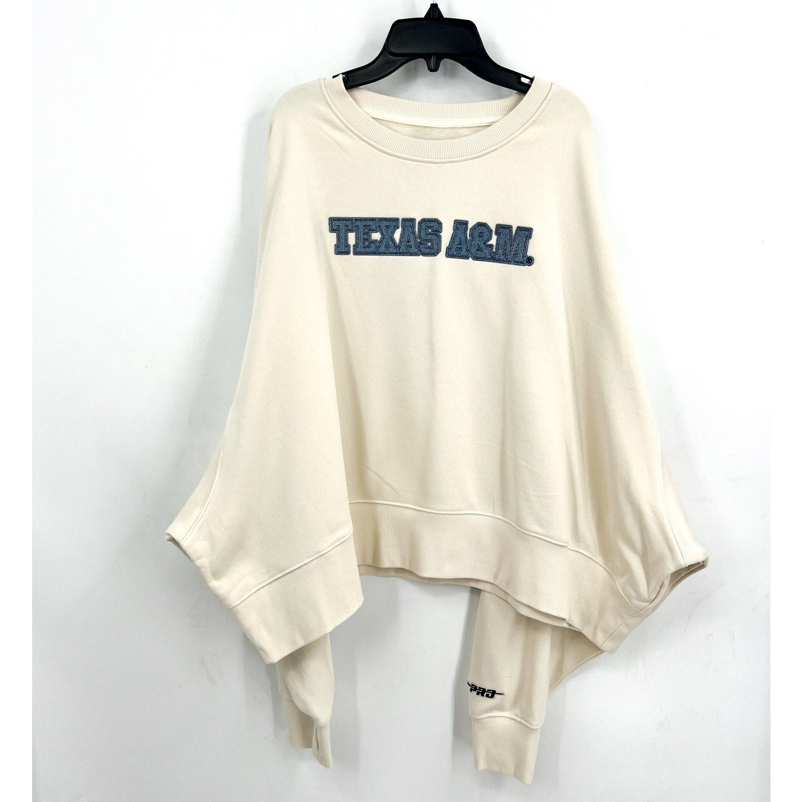 PRO STANDARD Womens Texas A&M Oversized Pullover Sweatshirt 2XL Cream Blue NWT