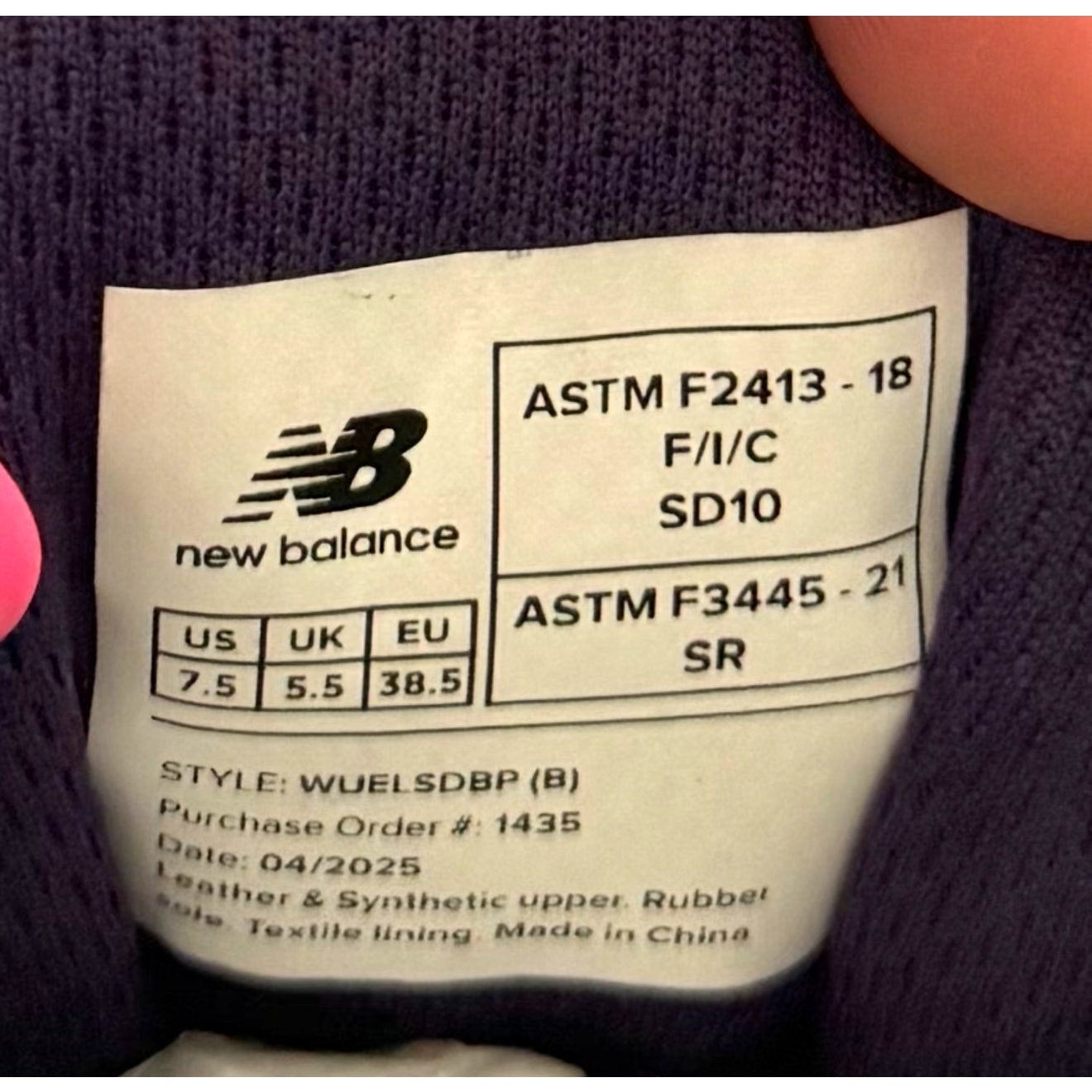 New Balance Womens Elite Lite Work Shoes US 7.5 Black Purple CT SR Sneakers NIB