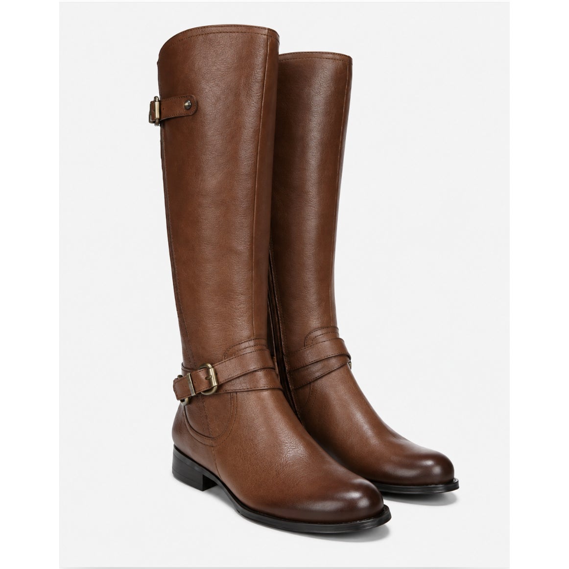Naturalizer Womens June Knee High Riding Boots Size 7 EU 37 Brown Leather NWOB
