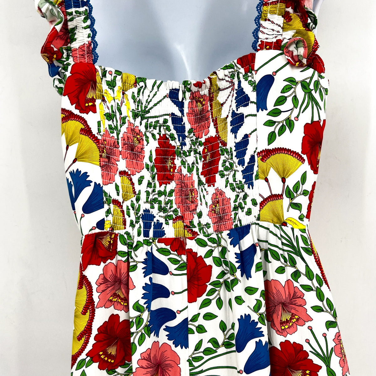 Adrianna Papell Womens Flutter Sleeves Short Dress Size 16 White Pink Floral NWT