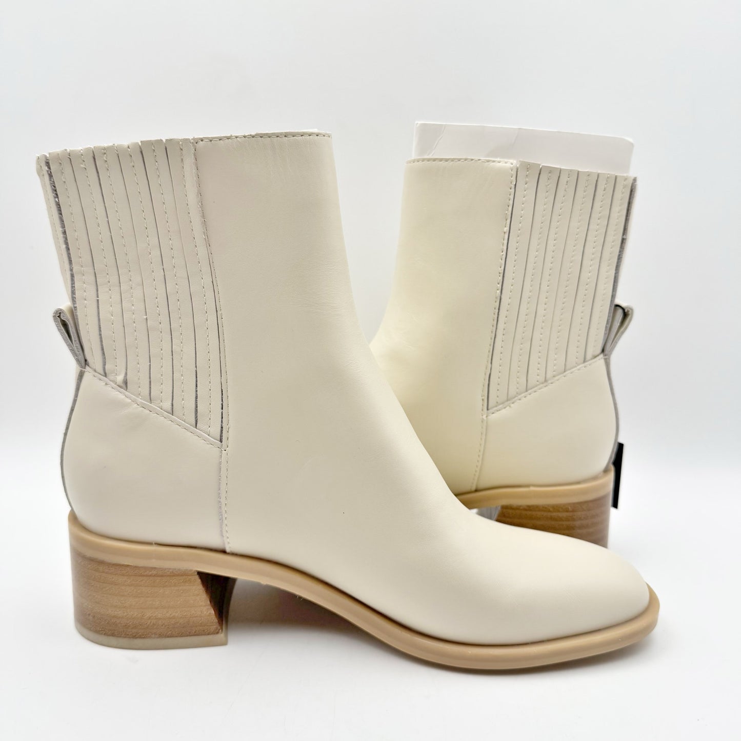Dolce Vita Womens Linny H2O Ankle Bootie US 6 M EU 36 Cream Ivory Leather NIB