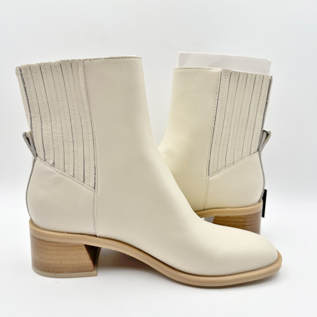 Dolce Vita Womens Linny H2O Ankle Bootie Size 6 M EU 36 Cream Ivory Leather NIB