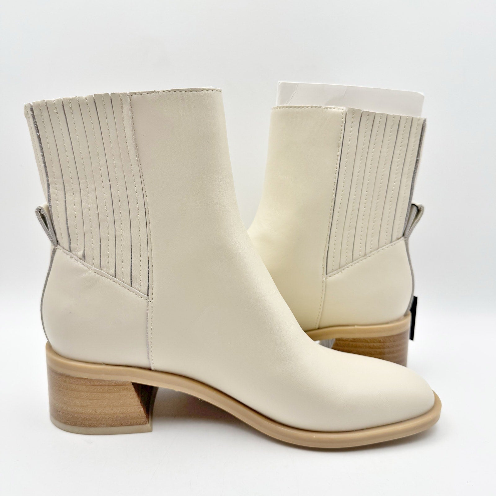 Dolce Vita Womens Linny H2O Ankle Bootie Size 6 M EU 36 Cream Ivory Leather NIB
