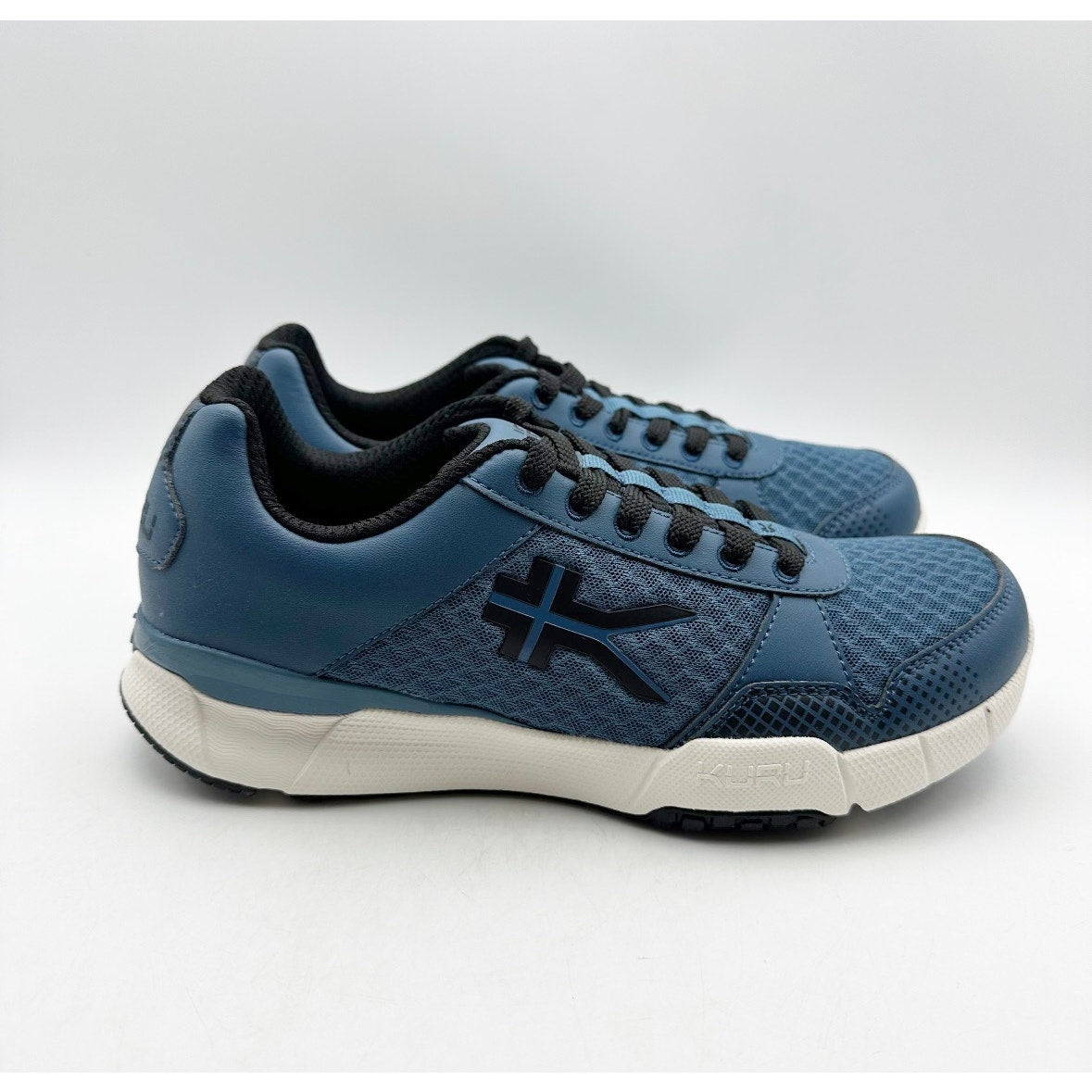 KURU Quantum Athletic Shoes MENS 7 or WOMENS 8.5 WIDE Blue Black Sneakers NWOB