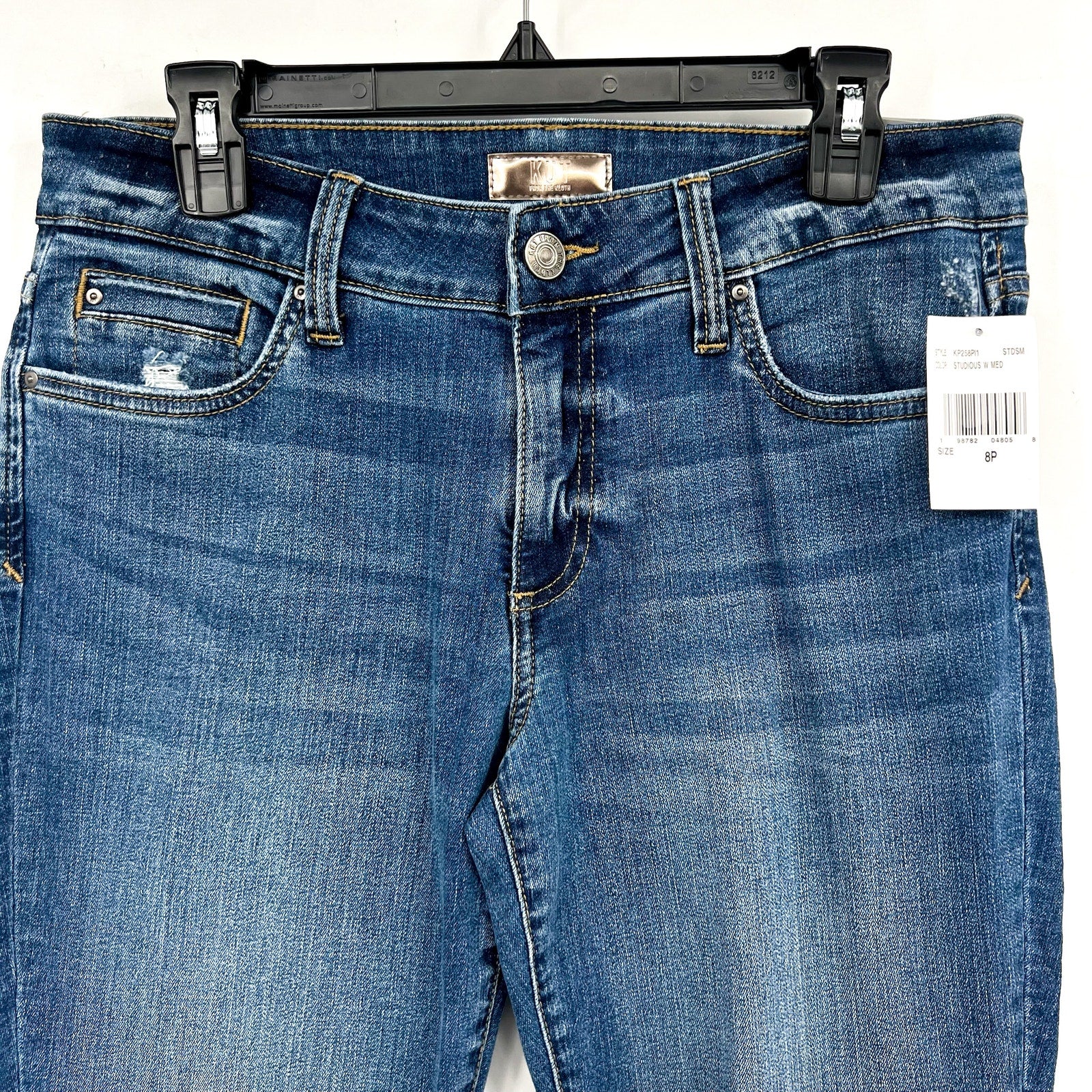 KUT FROM THE KLOTH Natalie Bootcut Jeans 8 PETITE Studious Blue Mid Rise NWT