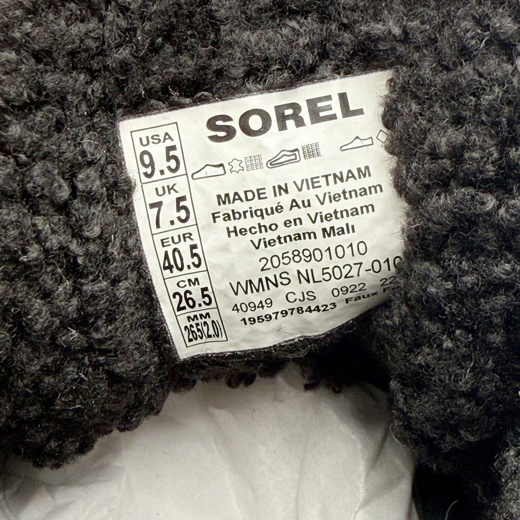 Sorel Women Explorer Next Drift Bootie US 9.5 EU 40.5 Black Suede Waterproof NIB