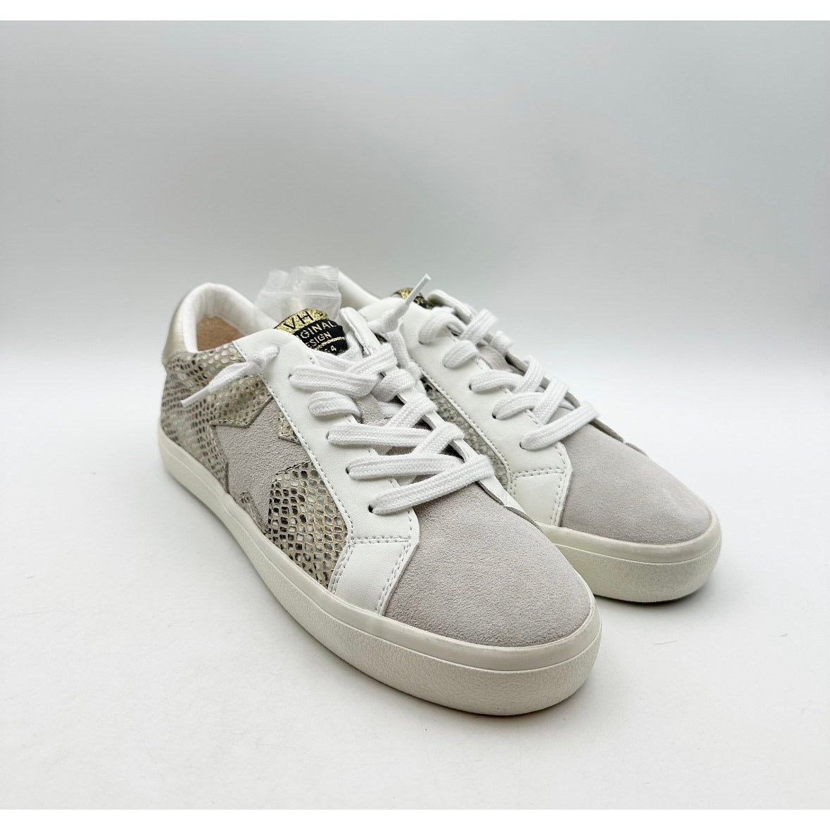 Vintage Havana Womens Kate Fashion Sneakers Size 8.5 Gold Snake Multi NWOB