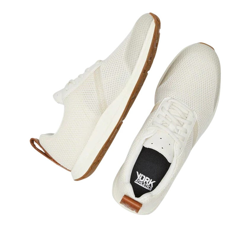 YORK Athletics Womens The Henry Runner Athletic Shoes US 7.5 Bone White NIB