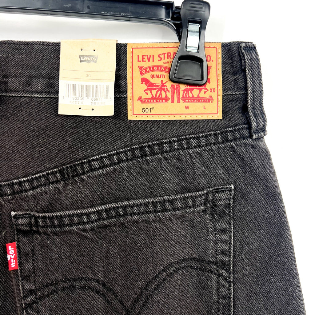 LEVIS Womens 501 Original Fit Shorts Size 30 US 10 Lunar Black 56327-0112 NWT