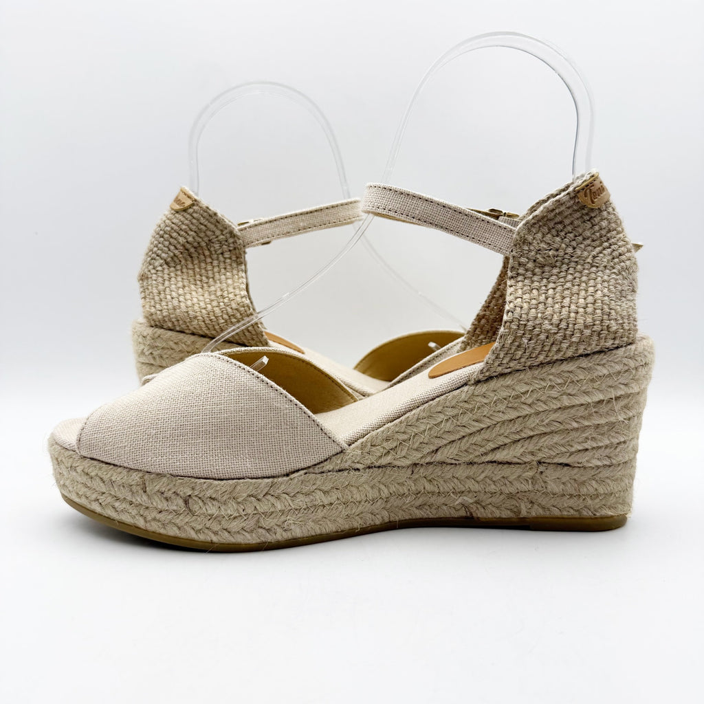 Toni Pons Womens Lua-NT Espadrilles EU 41 US 10.5 Cream Sandals Wedge Heels NIB