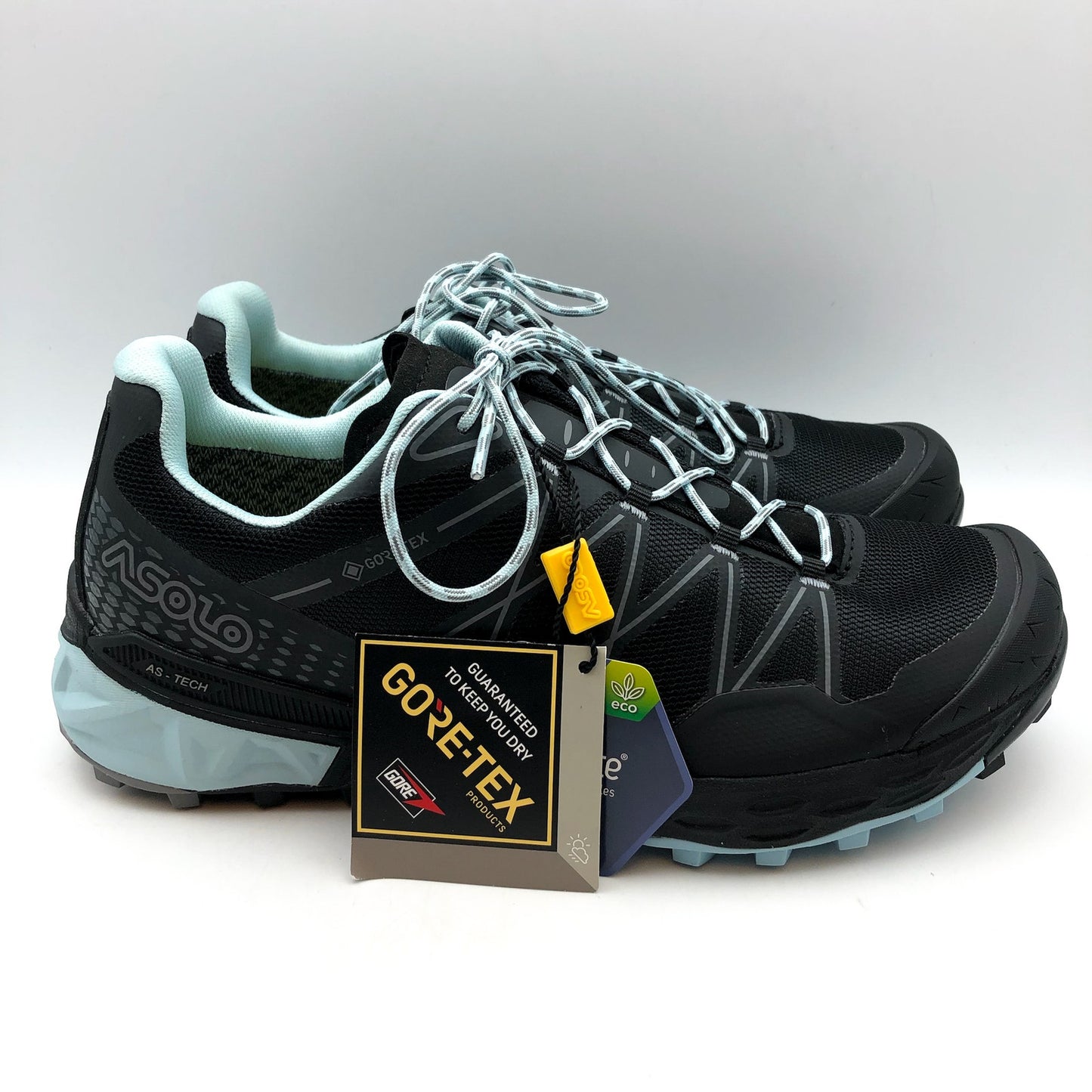 ASOLO Womens Tahoe GTX Running Sneakers US 7.5 Black Athletic Waterproof NIB