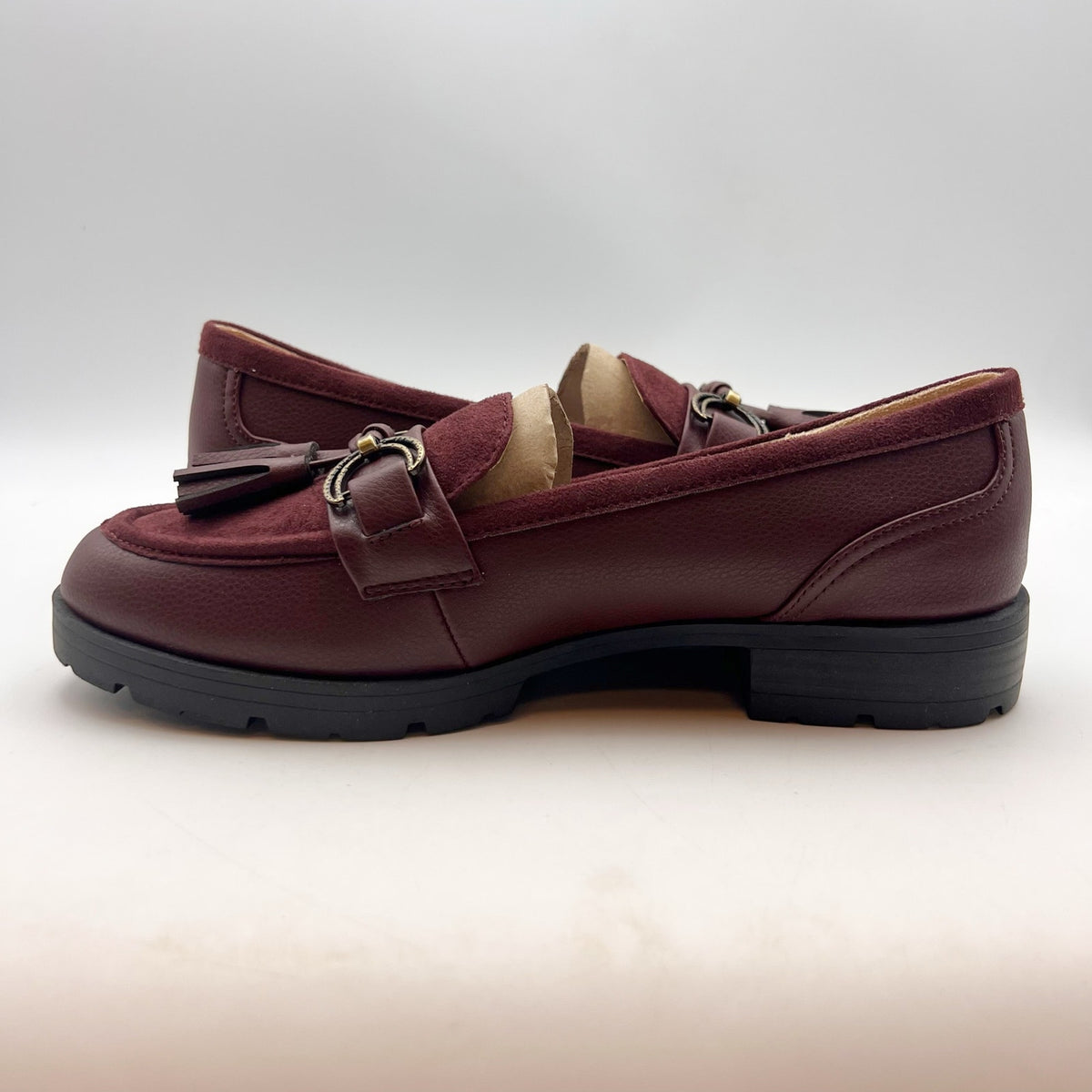 LifeStride Womens Logan Flat Loafers Size 8 EU 38.5 Wine Red NIB