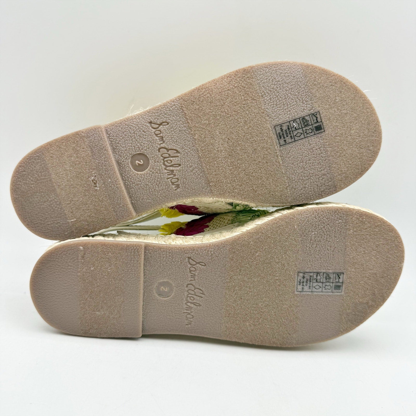 Sam Edelman Kids Kayden Slingback Sandal US 2 M Beige Multicolor Leather NIB