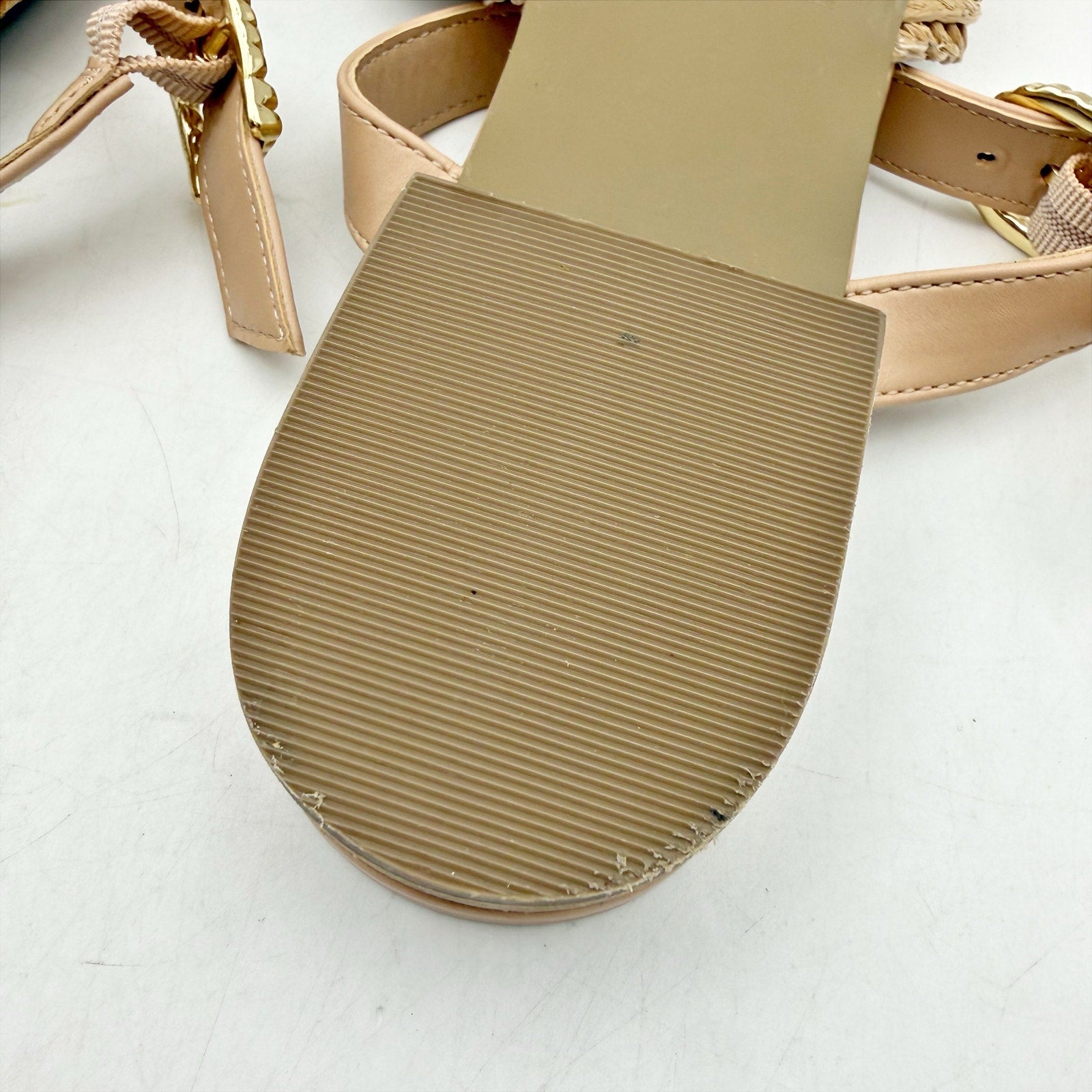 Dolce Vita Womens Domain Flat Mule US 9.5 Tan Natural Raffia Woven NWOB