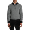 JACK VICTOR Mens Valois 1/4 Zip Sweater XXL Black Grey Pullover Cotton Silk NWT