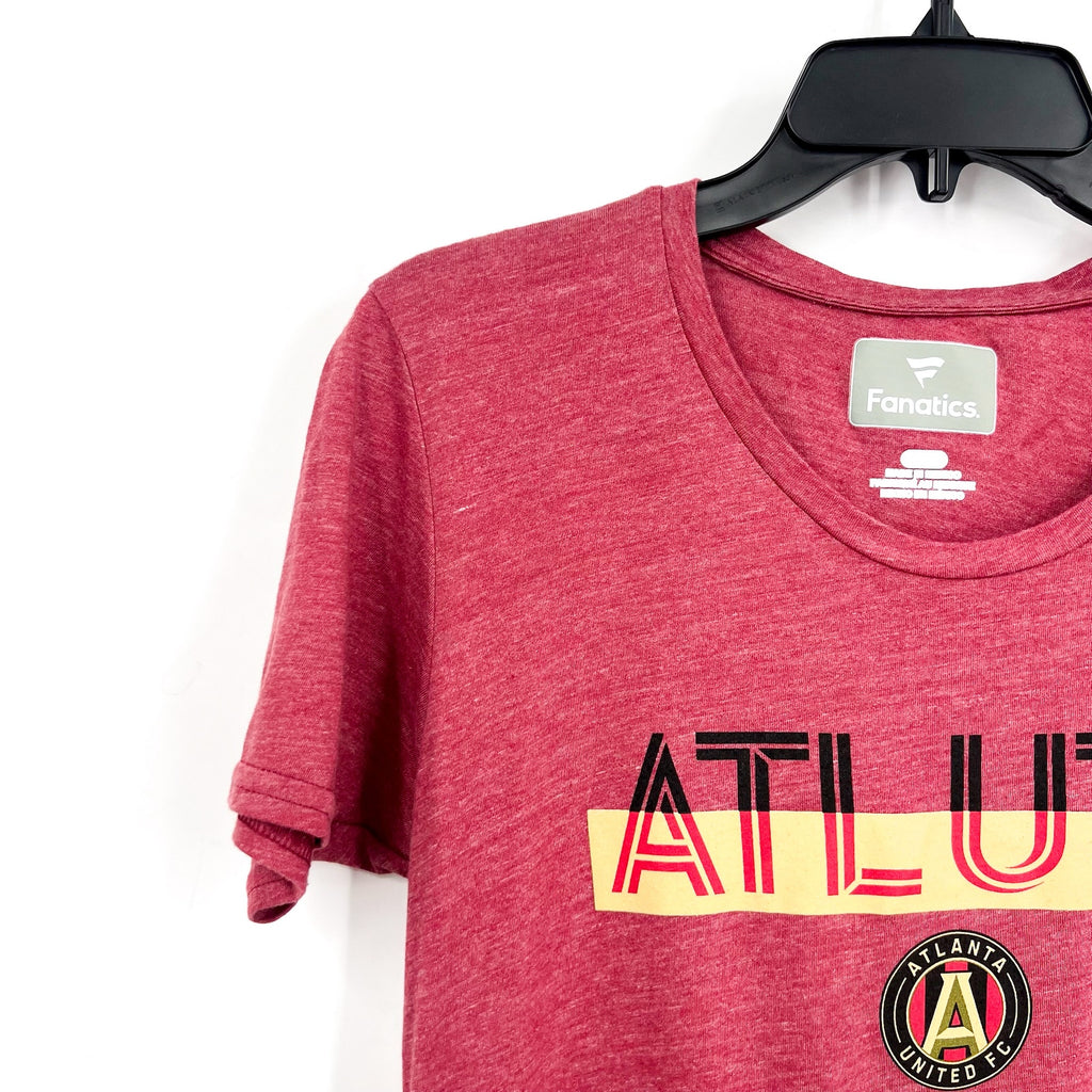 FANATICS Womens Atlanta United FC Graphic T-shirt Small Dark Red SS NWOT