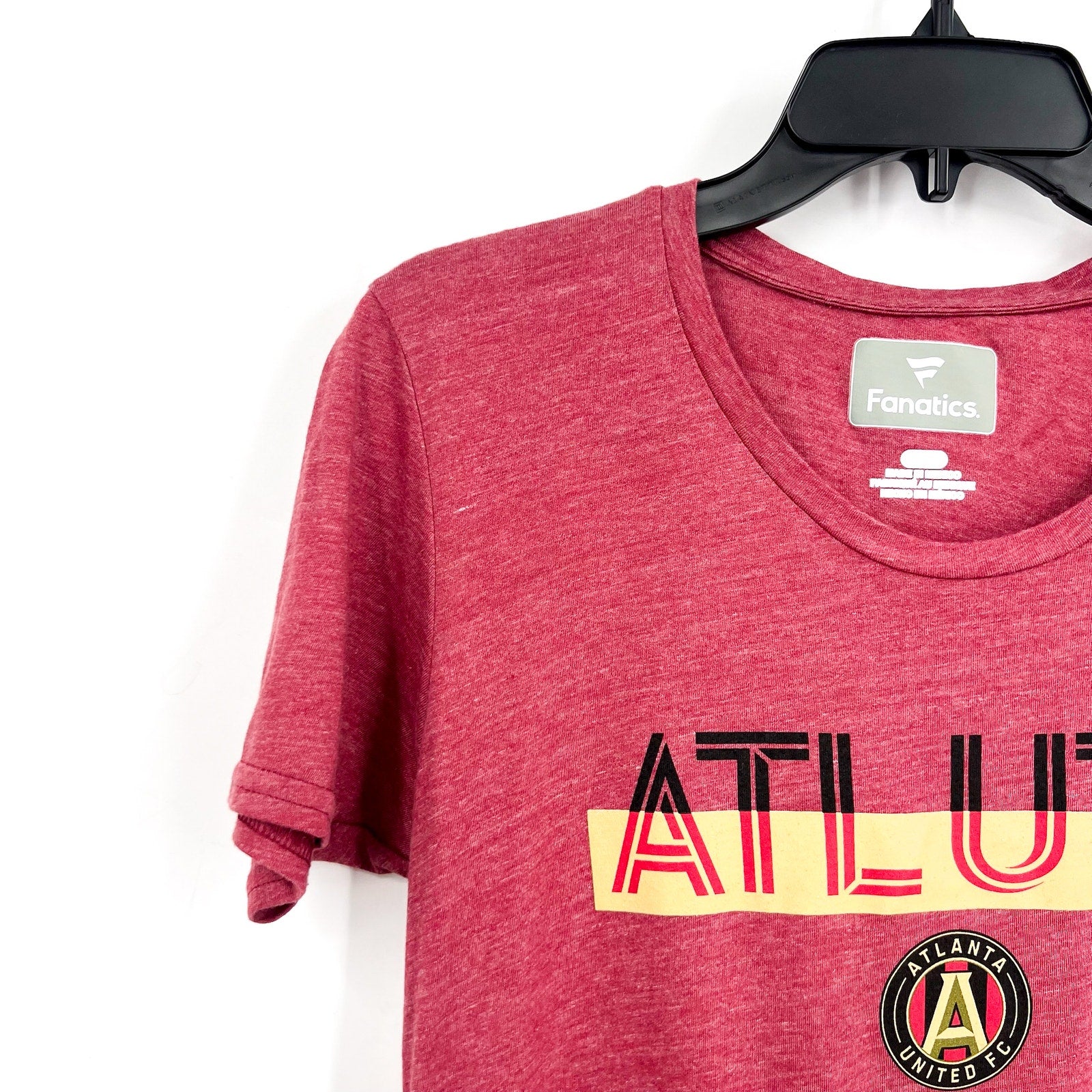 FANATICS Womens Atlanta United FC Graphic T-shirt Small Dark Red SS NWOT