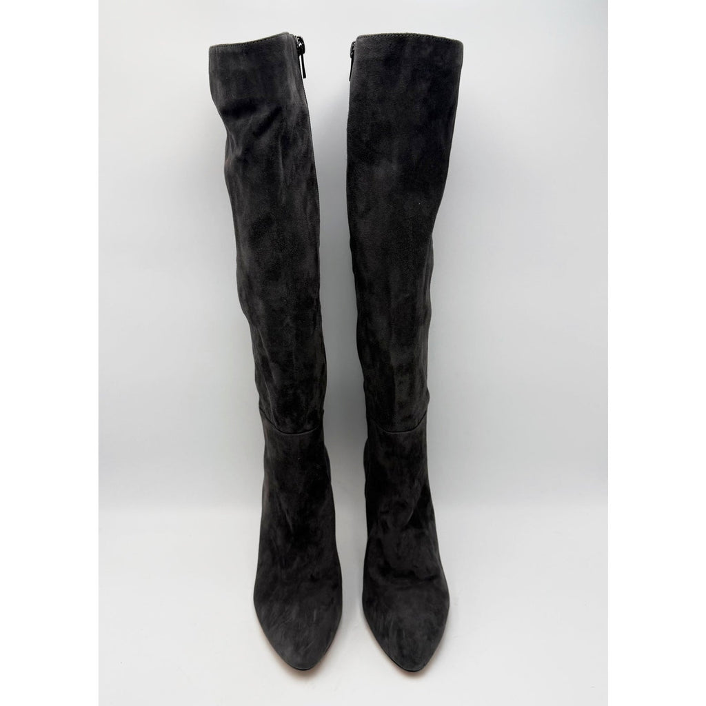 Via Spiga Womens Cassie Knee High Boots Size 5.5 EU 35.5 Gray Suede NWOB