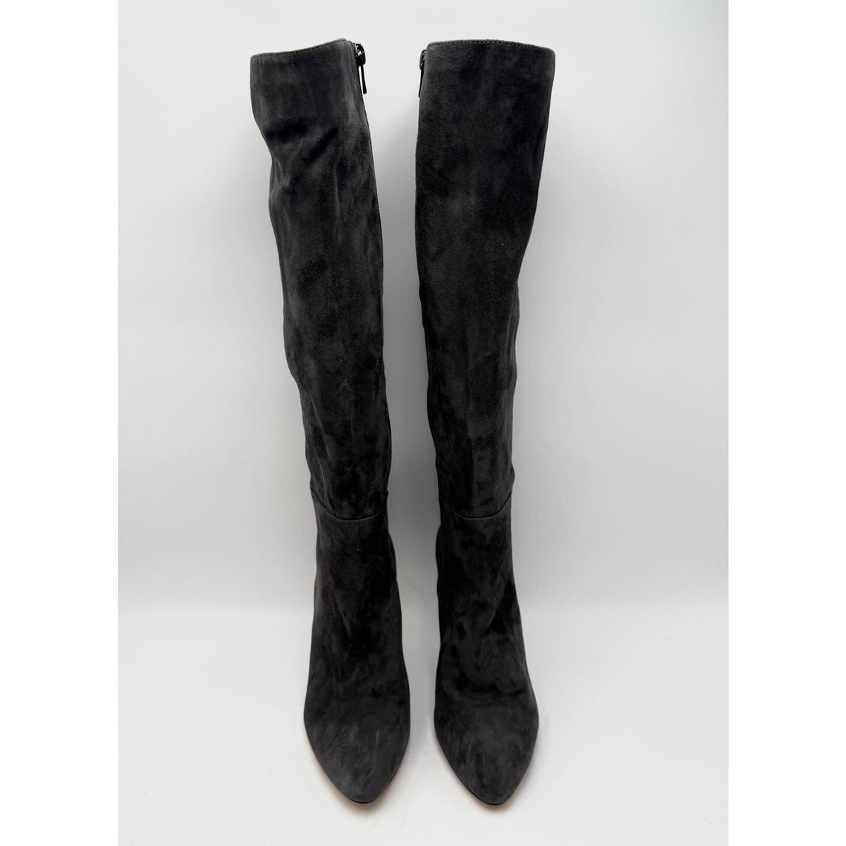 Via Spiga Womens Cassie Knee High Boots Size 5.5 EU 35.5 Gray Suede NWOB