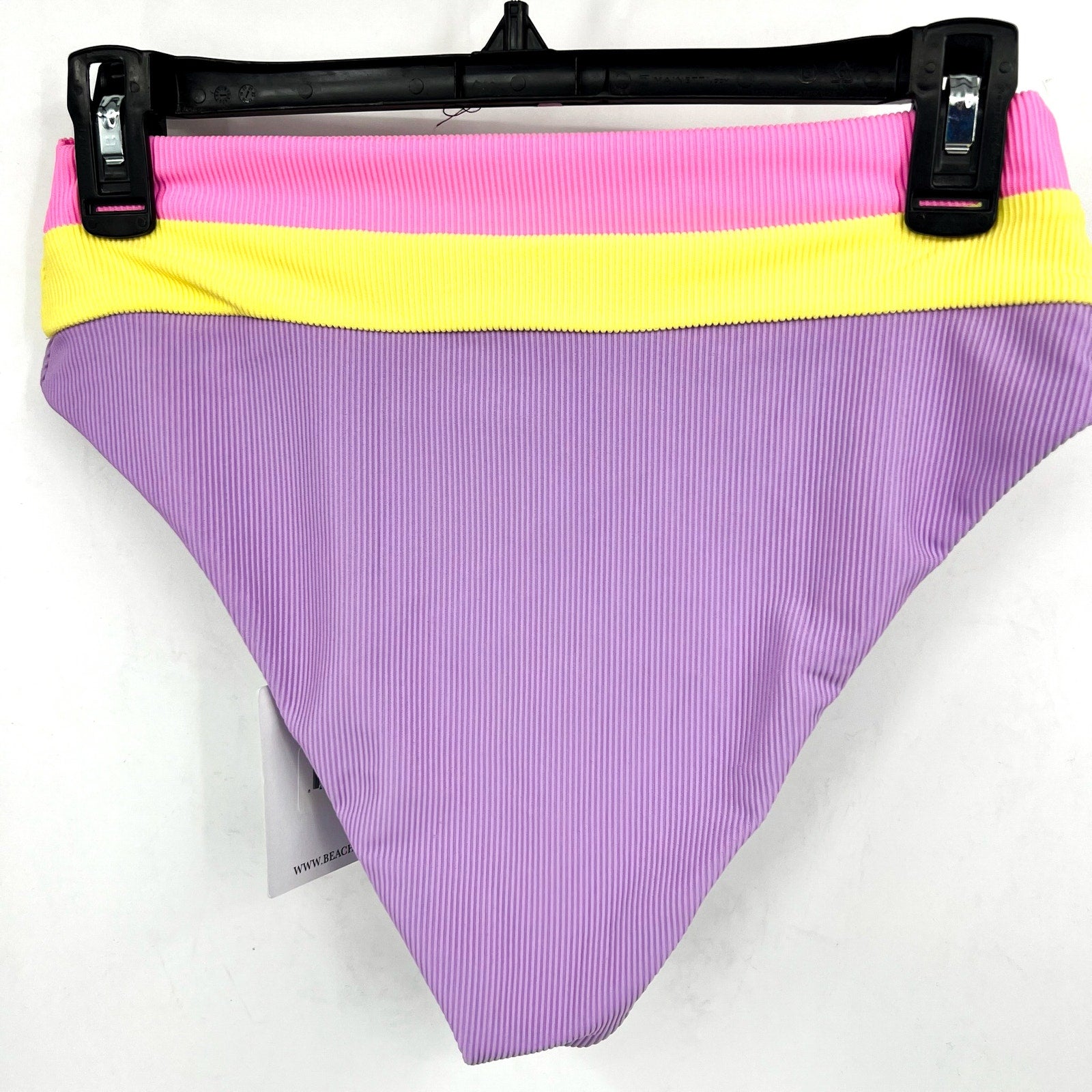 BEACH RIOT Heidi Bikini Bottom Medium Purple Sublime Spring High Waisted NWT