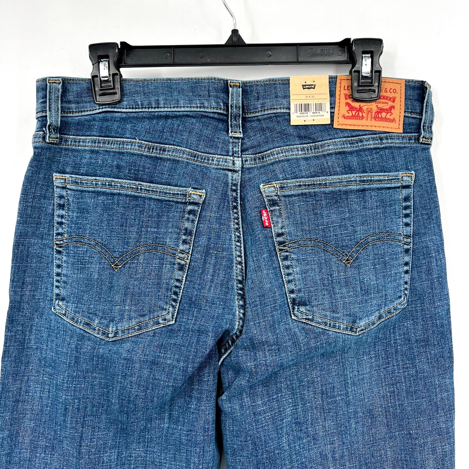 LEVI'S Womens 724 Straight Slim Jeans 31x30 US 12 Way Back Blue 18883-0238 NWT