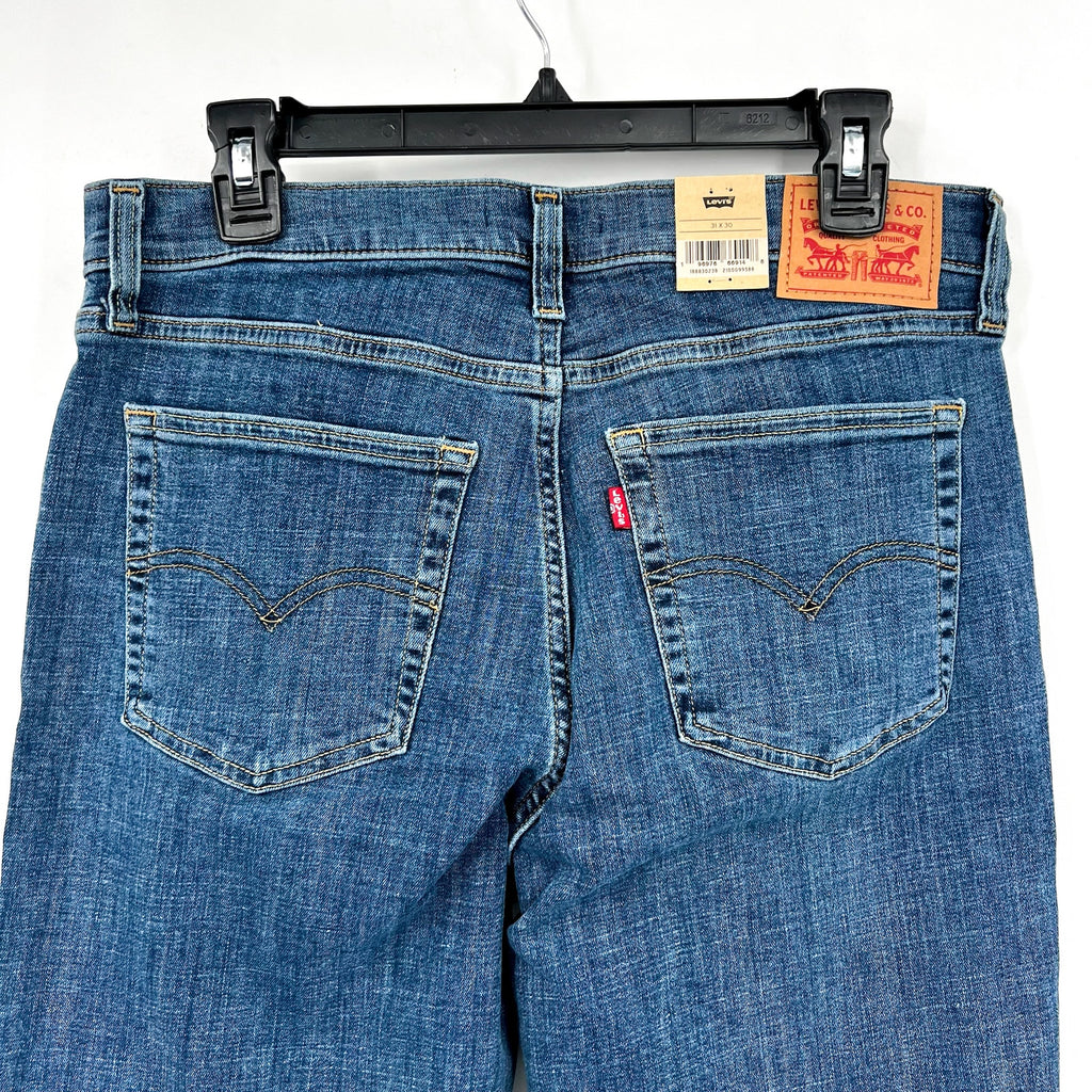 LEVI'S Womens 724 Straight Slim Jeans 31x30 US 12 Way Back Blue 18883-0238 NWT