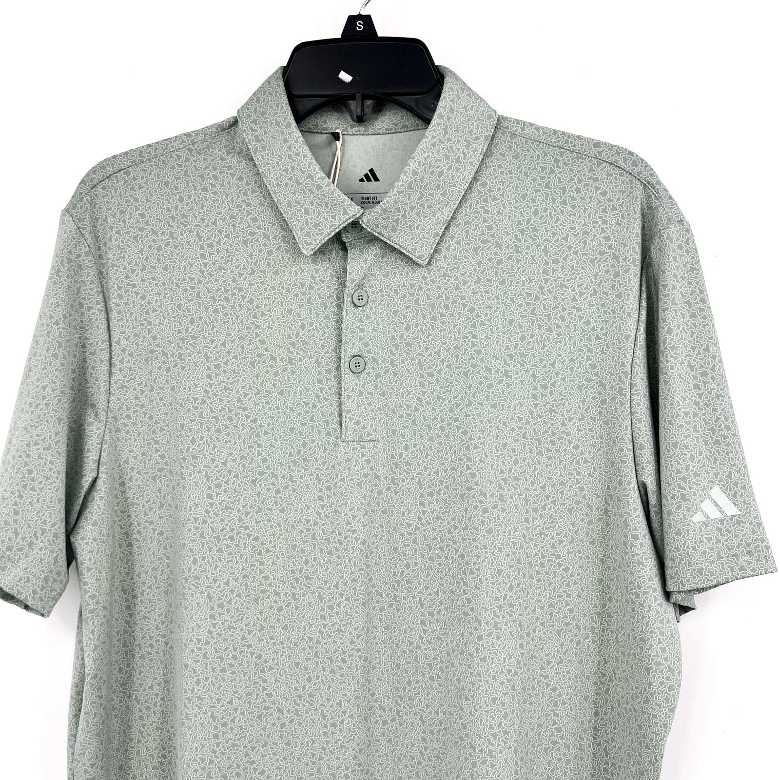 ADIDAS Mens Ultimate365 Mini Bunker Polo Shirt Medium Green Short Sleeve NWT