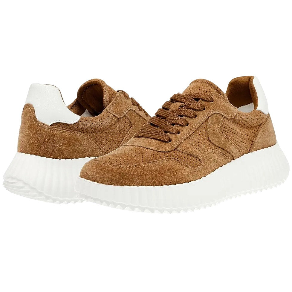 Steve Madden Womens Shereen Sneaker US 8.5 M Brown Suede Lace-Up Closure NIB