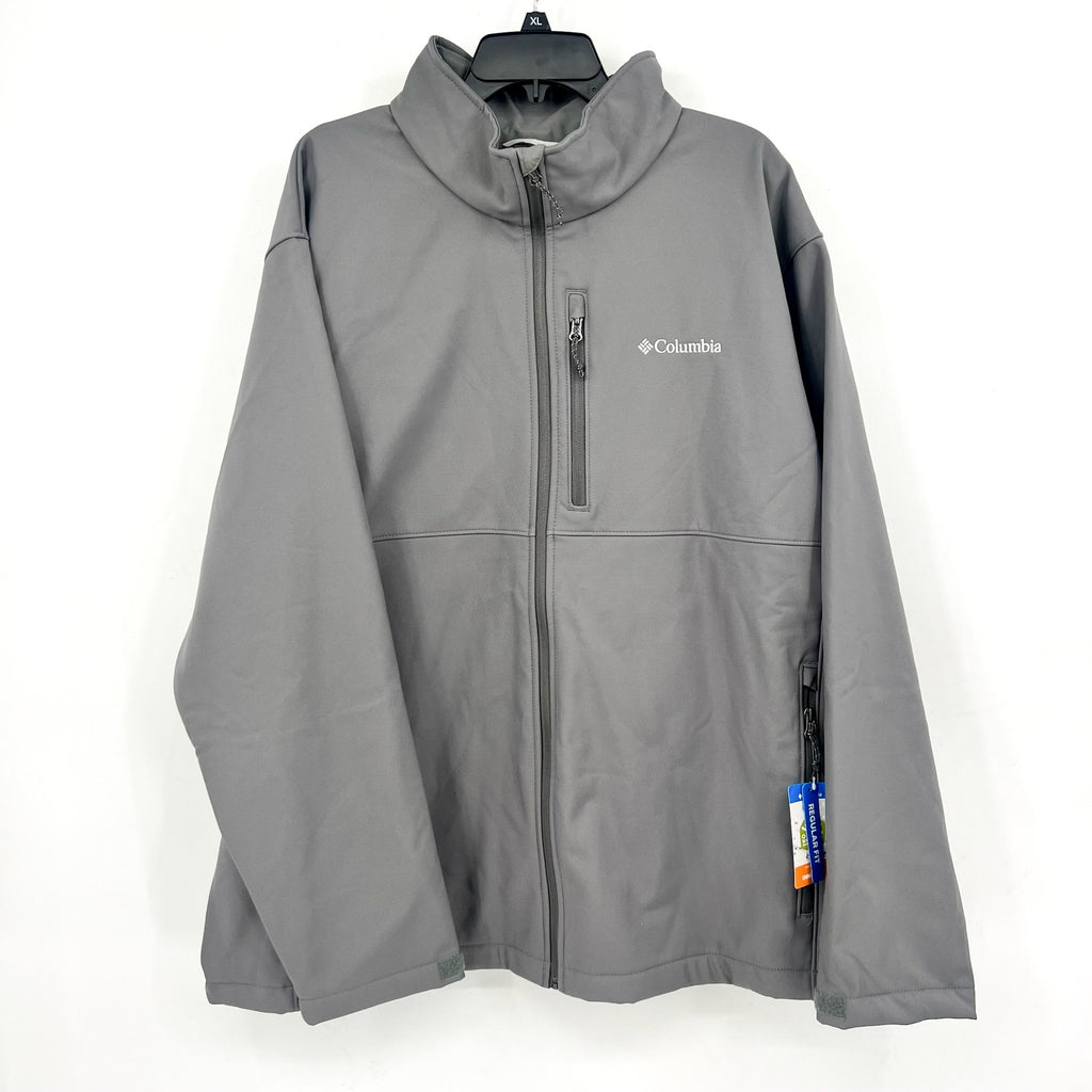 COLUMBIA Men's Ascender Hiking Softshell Jacket Size 3X City Grey NWT