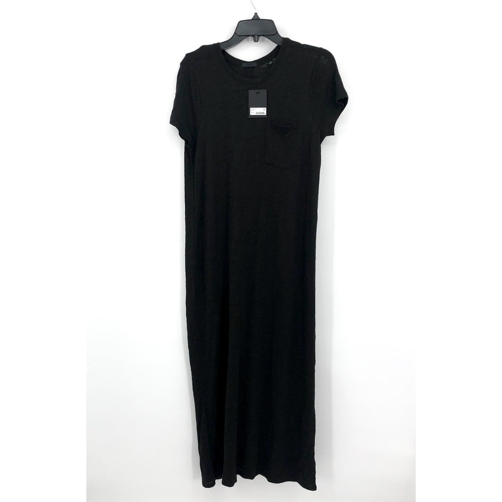 ATM ANTHONY THOMAS MELILLO Tee Midi Dress Small Black Crewneck Short Sleeve NWT