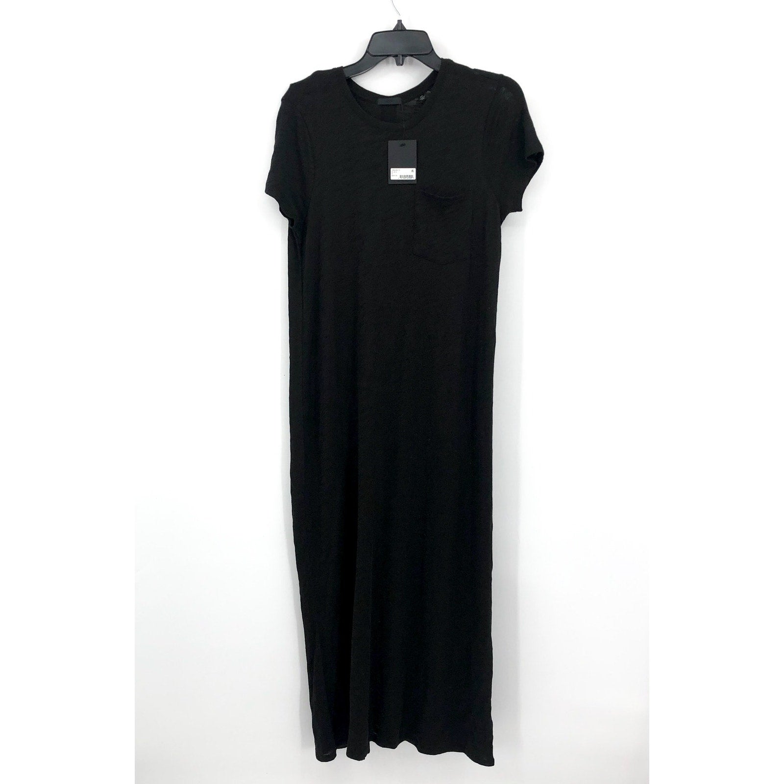 ATM ANTHONY THOMAS MELILLO Tee Midi Dress Small Black Crewneck Short Sleeve NWT