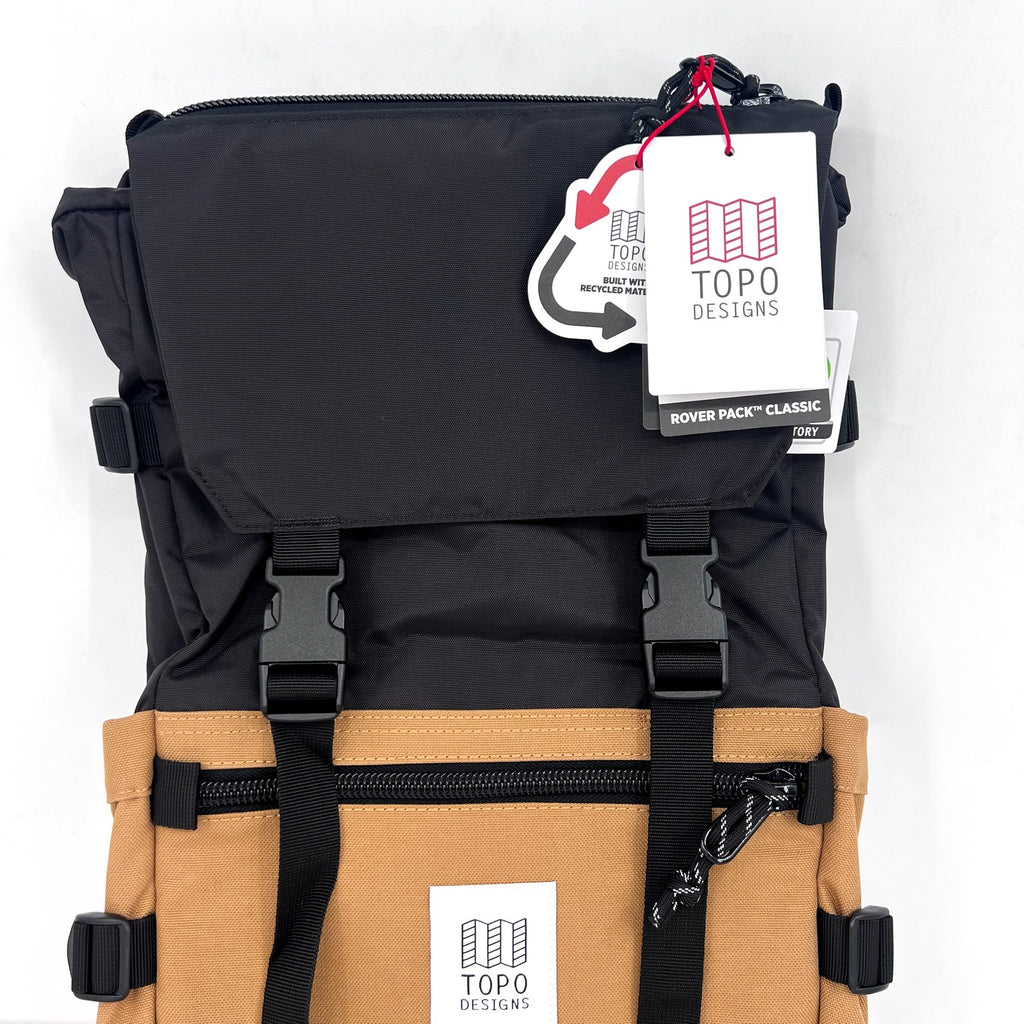 TOPO DESIGNS Unisex Rover Pack Classic 15″ Laptop Backpack Khaki Black NWT
