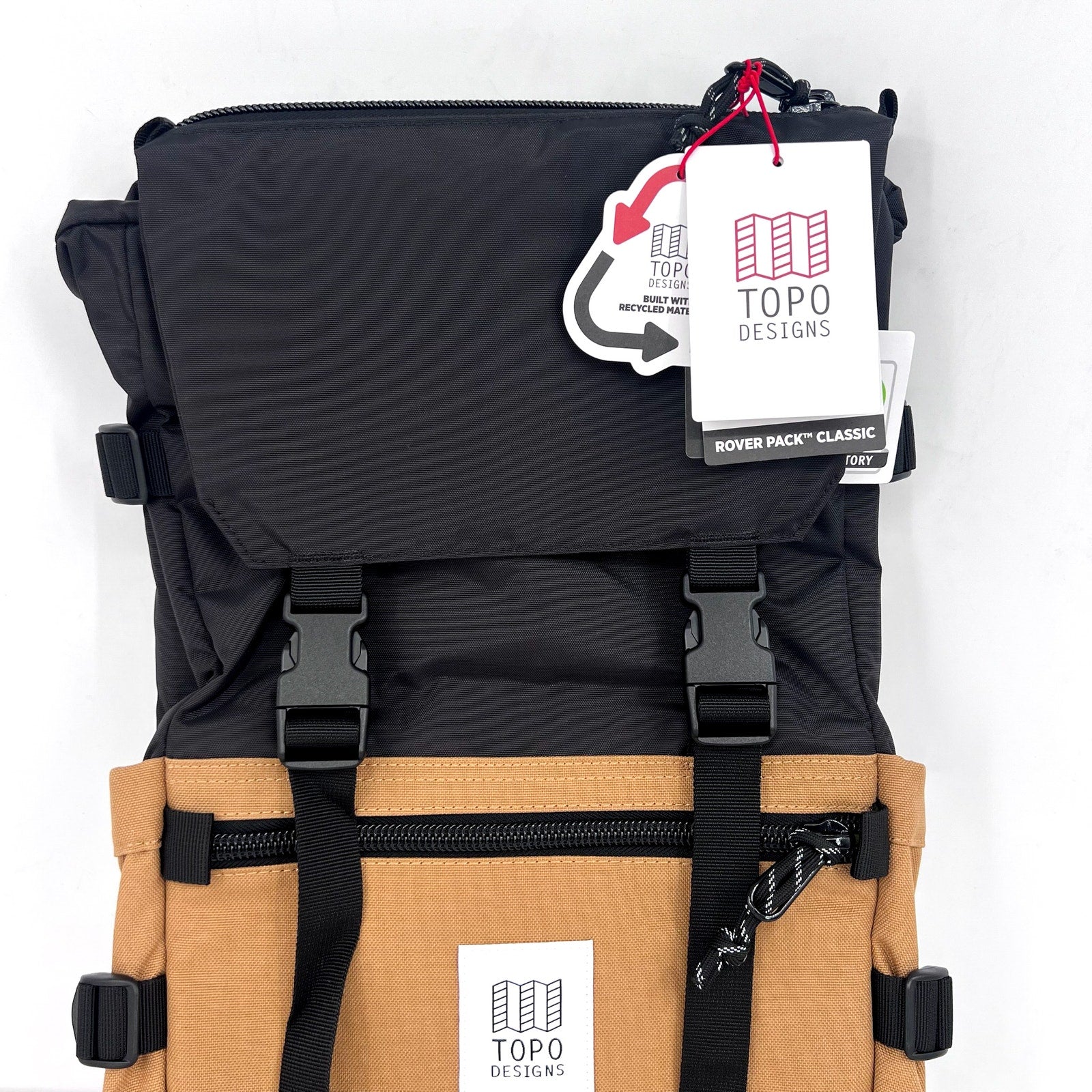 TOPO DESIGNS Unisex Rover Pack Classic 15″ Laptop Backpack Khaki Black NWT