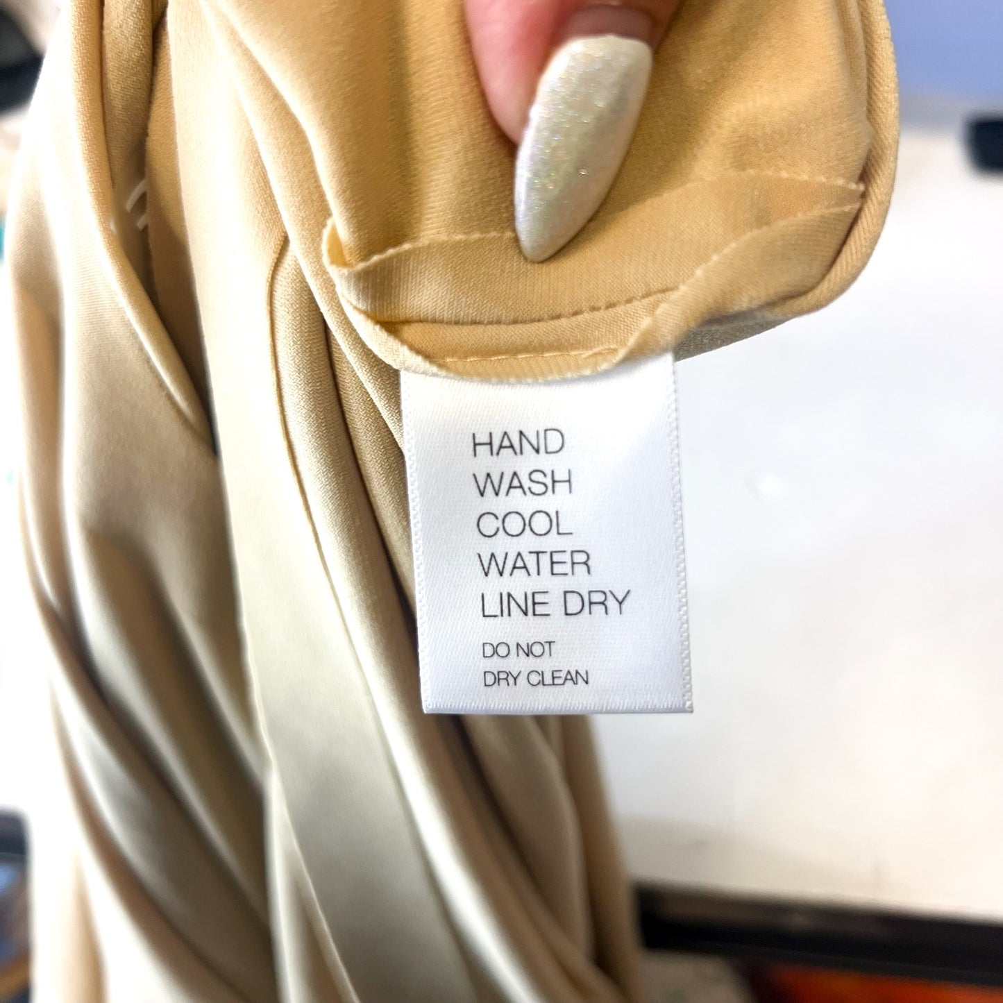 NORMA KAMALI Women's Obie Maxi Dress Large 40 Gold Blonde Stretch-jersey NWT