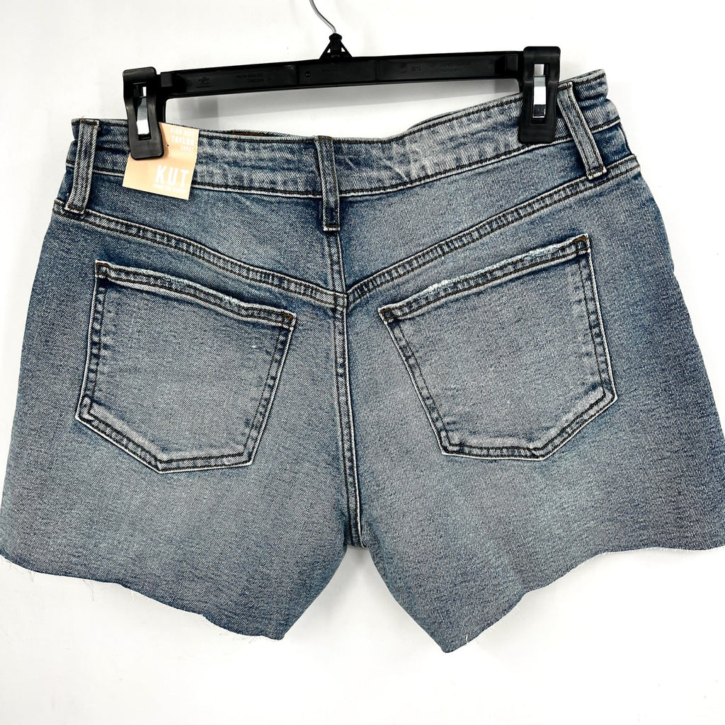 KUT FROM THE KLOTH Women's Taylor Denim Shorts Size 4 Freedom Blue High Rise NWT