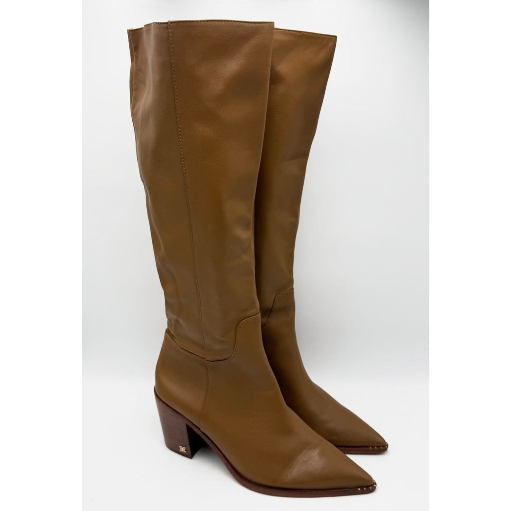 Sam Edelman Womens Lindsey Heeled Knee High Boots Size 11 Brown Leather NWOB