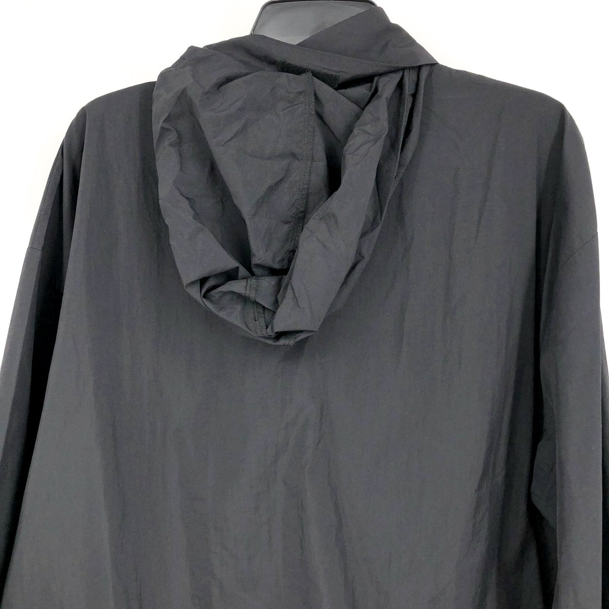 NEW BALANCE Women's Athletics Packable Jacket Large Black Hooded Lightweight NWT
