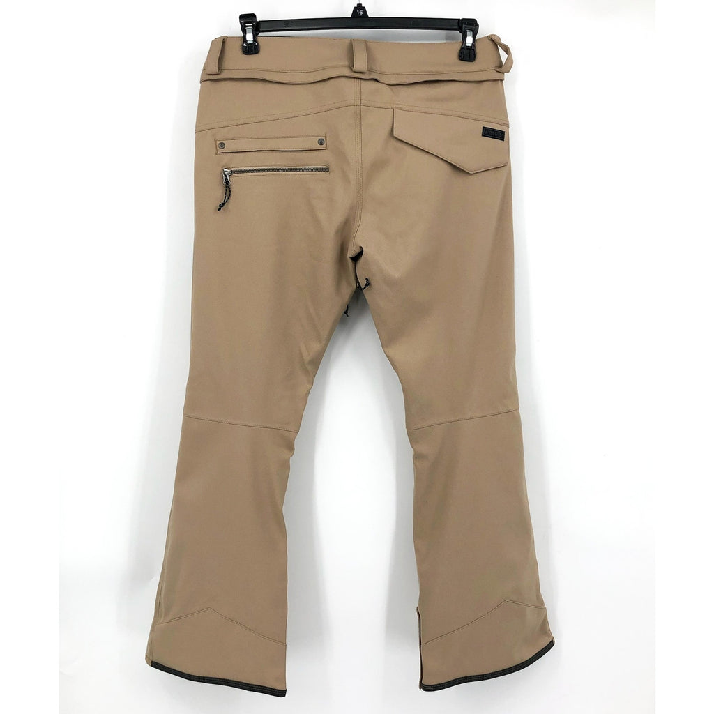 VOLCOM Women's Species Snowboard Pants Large Tan Brown Stretch Waterproof NWT