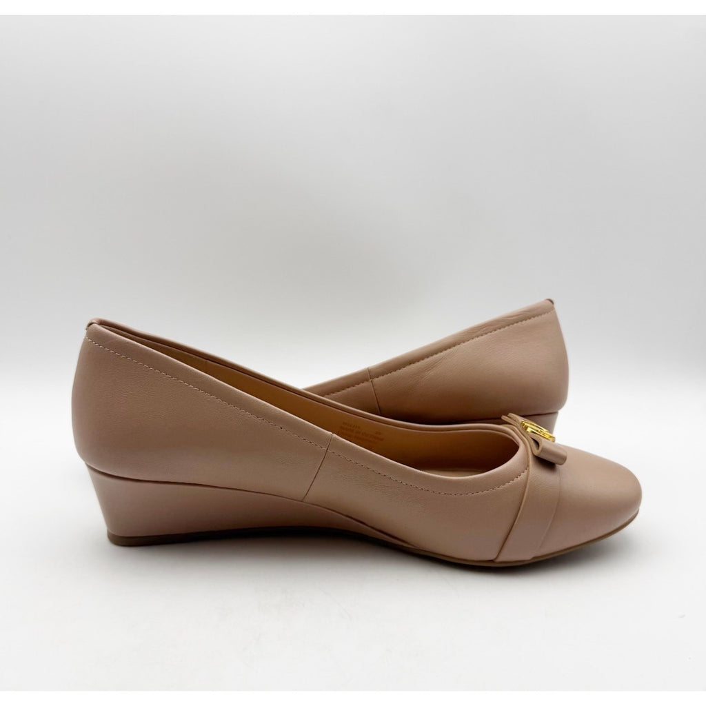 Cole Haan Womens Malta Wedge Heels Size 8B EU 38.5 Tan Blush Leather NIB