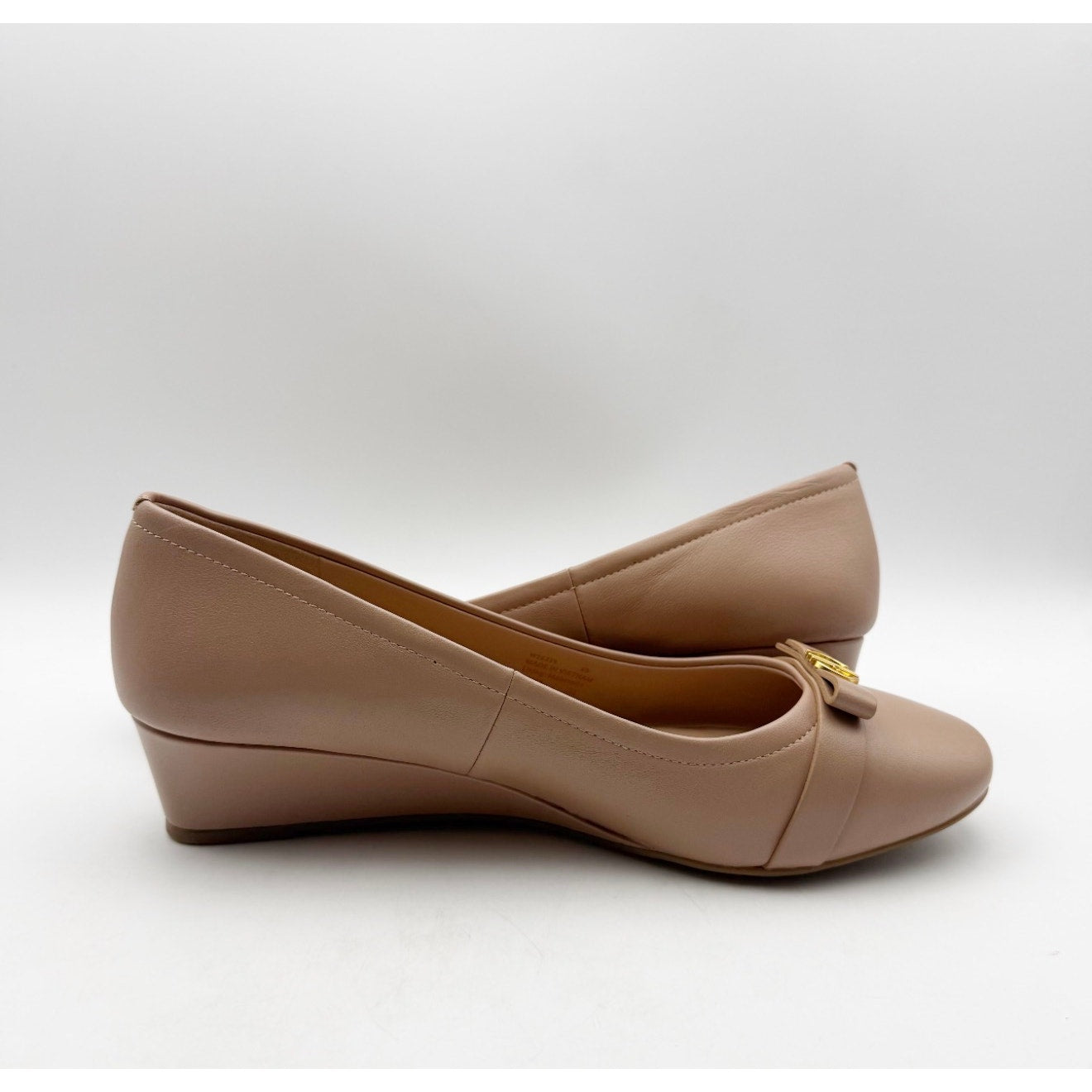 Cole Haan Womens Malta Wedge Heels Size 8B EU 38.5 Tan Blush Leather NIB