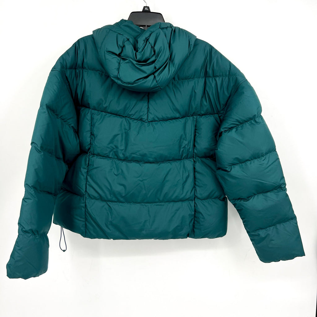 L.L. BEAN Womens Popham Puffer Jacket XL Green Dark Pine Hooded 650 Fill NWT