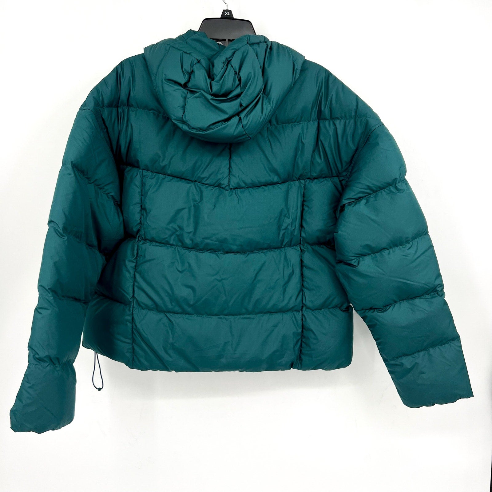 L.L. BEAN Womens Popham Puffer Jacket XL Green Dark Pine Hooded 650 Fill NWT