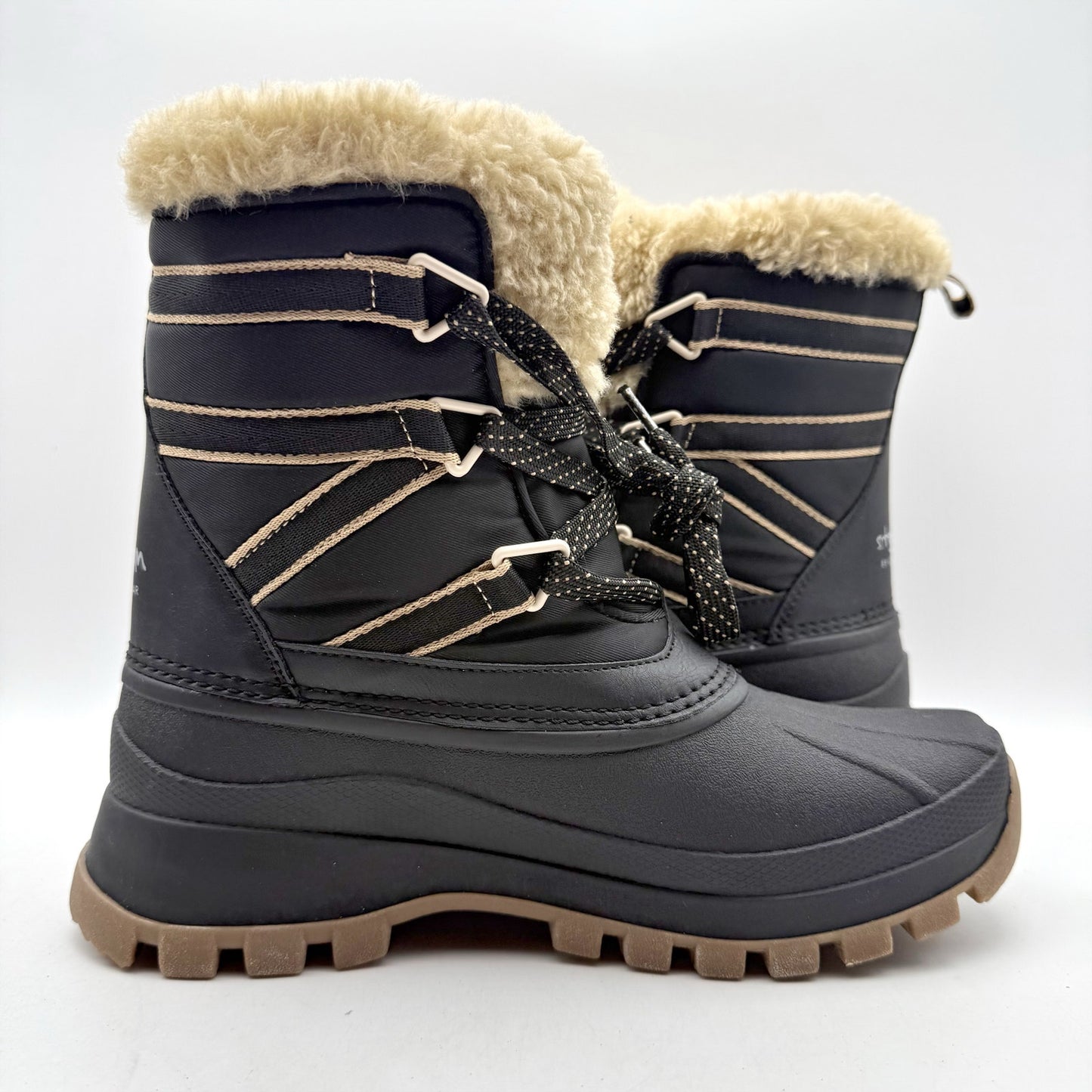 Storm by Cougar Womens Fresno Snow Boots US 7 EU 37 Black Waterproof NIB