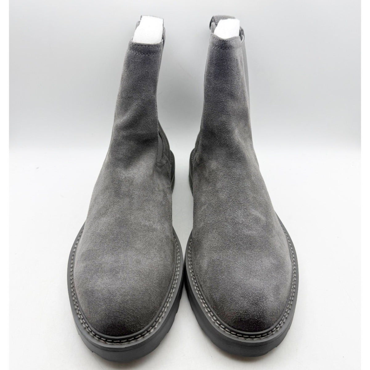 Saint Morta Men's Chunky Chelsea Boots Size 8 EU 42 Dark Grey Suede NIB